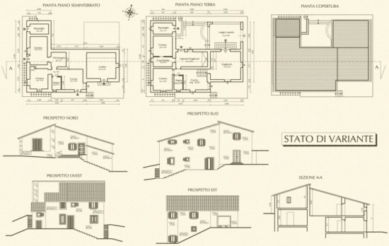 Ristrutturazione di un rudere in loc. Vitigliano, nel Comune di Vicchio (FI) - progetto